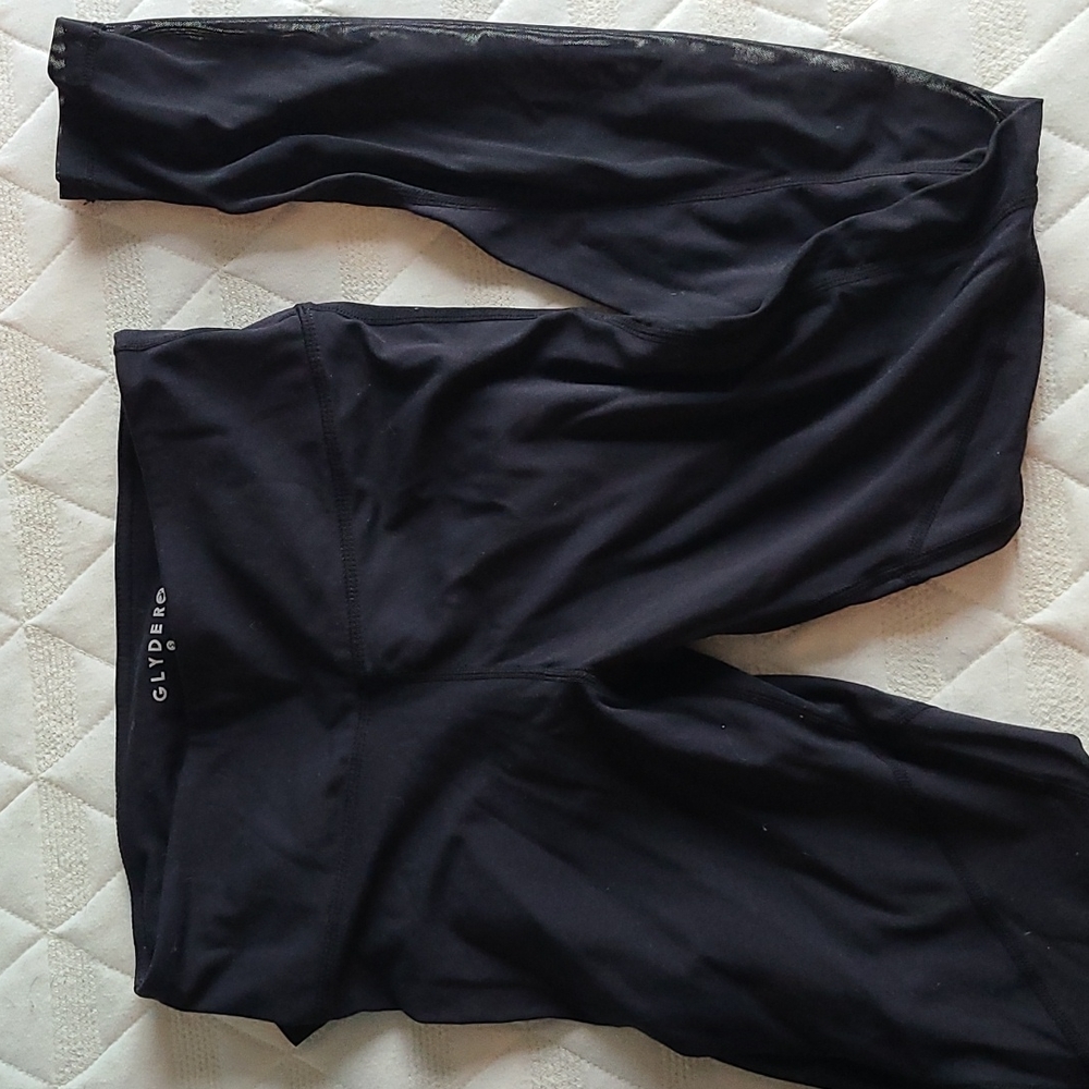 Glyder Black Leggings with Mesh Siding